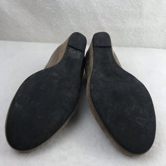 FS/NY Made in Italy Low Wedge Ballet Flats Shoes Slip-On Shimmer Taupe Size 6 - Picture 12 of 13